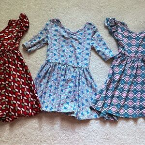 Dot Dot Smile Colorful Kids Dress Set of 3, Size 2T